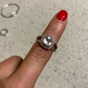 David Yurman Albion white topaz ring